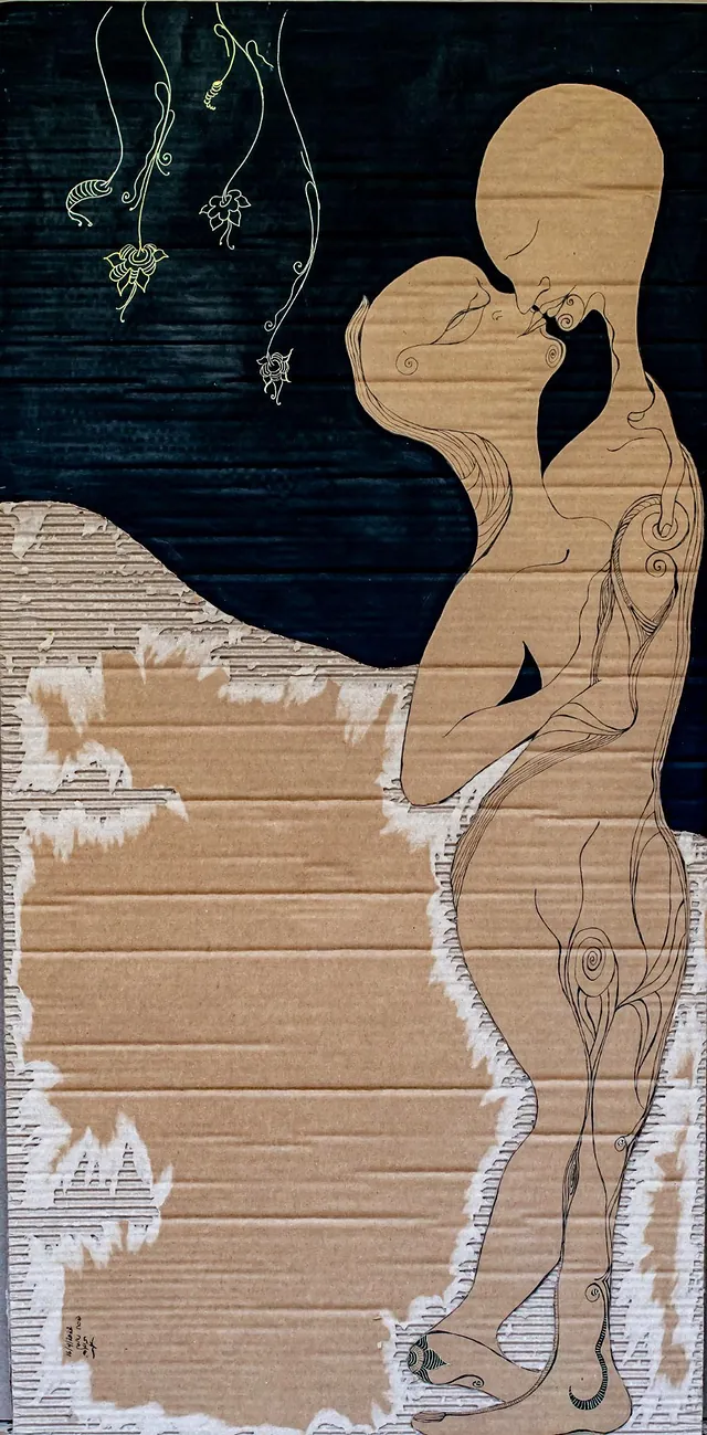 Magic, a painting by Thea Shmueli, 15 mm laminated cardboard