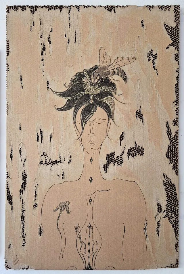 The Bee, a painting by Thea Shmueli