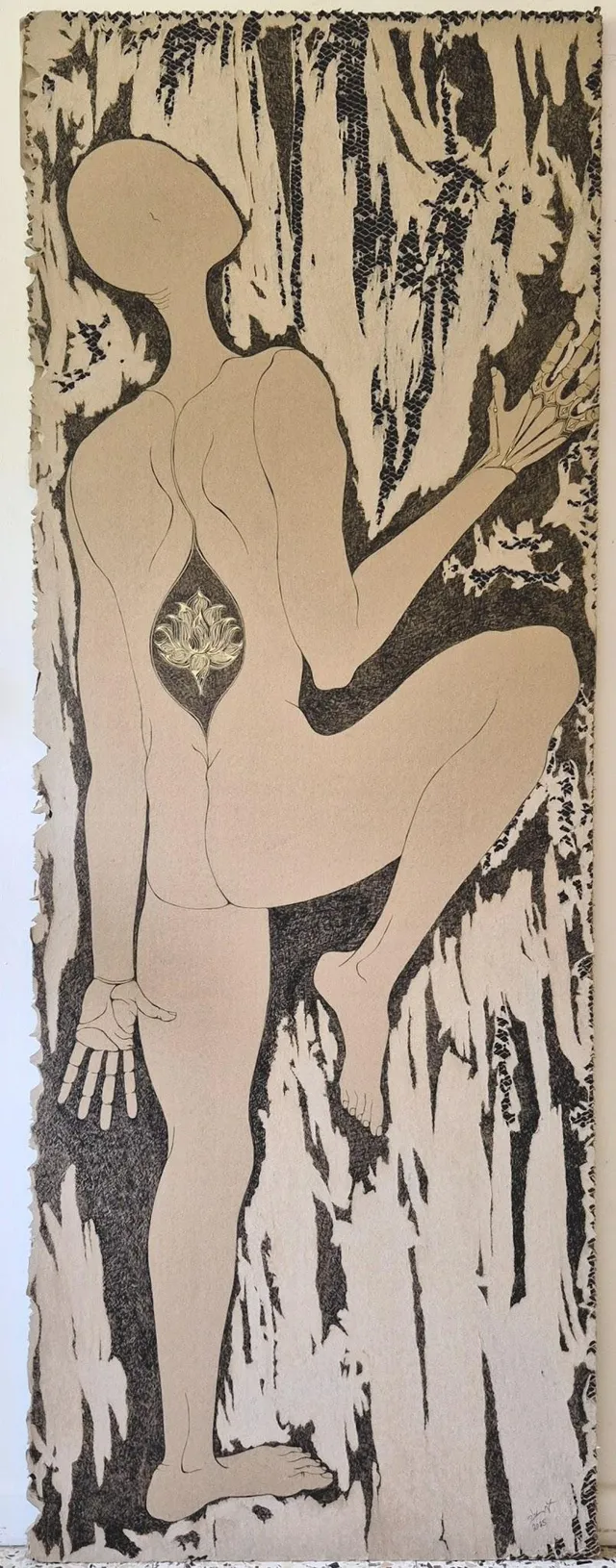 The Frog II, a painting by Thea Shmueli