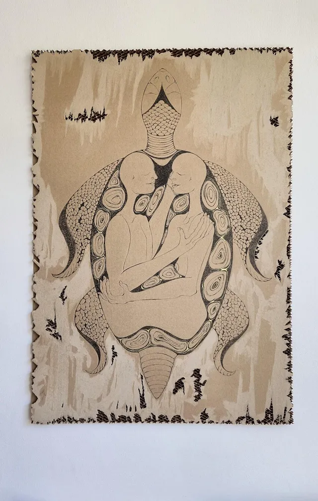 The Turtle, a painting by Thea Shmueli